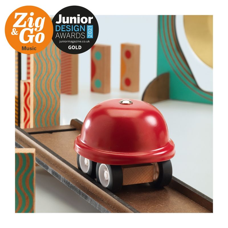 Jucarii, Copii si Bebe - Jucarii si jocuri - Seturi de constructie si cuburi - Seturi de constructie - Set de constructie trasee Zig & Go Muzica 52 piese, Djeco - Infinity.ro