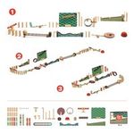 Jucarii, Copii si Bebe - Jucarii si jocuri - Seturi de constructie si cuburi - Seturi de constructie - Set de constructie trasee Zig & Go Big Boom 48 piese, Djeco - Infinity.ro