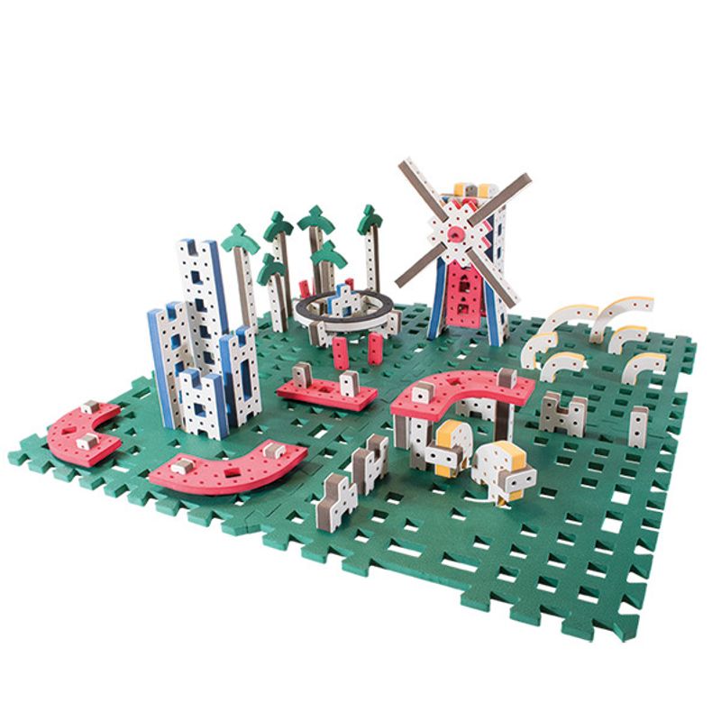 Jucarii, Copii si Bebe - Jucarii si jocuri - Seturi de constructie si cuburi - Seturi de constructie - Baza pentru constructii cu blocuri de spuma, Bakoba - Infinity.ro