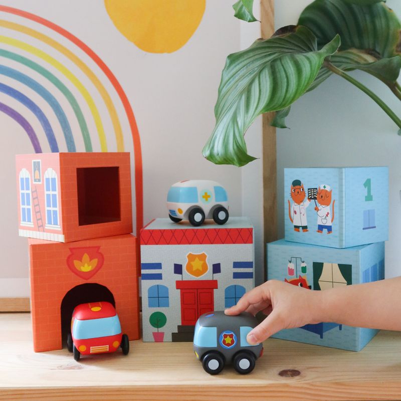 Jucarii, Copii si Bebe - Jucarii si jocuri - Seturi de constructie si cuburi - Seturi de constructie - Joc de construit Topanicar, Djeco - Infinity.ro