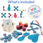 Jucarii, Copii si Bebe - Jucarii si jocuri - Seturi de constructie si cuburi - Seturi de constructie - Set Clixo de construit cu magnet, Itsy pack Flamingo-Turquoise 30 - Infinity.ro