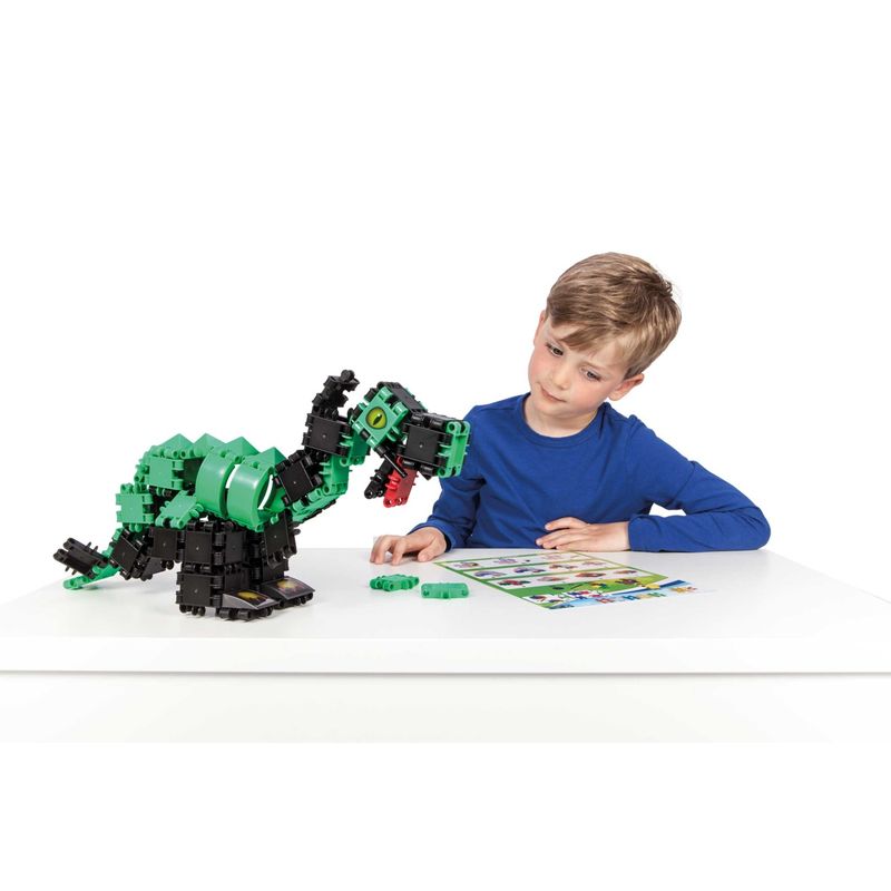 Jucarii, Copii si Bebe - Jucarii si jocuri - Seturi de constructie si cuburi - Seturi de constructie - Joc de construit Clics Lumea dinozaurilor 6 in 1, Clicstoys - Infinity.ro