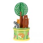 Jucarii, Copii si Bebe - Jucarii si jocuri - Jucarii de rol - Instrumente muzicale de jucarie - Carusel muzical cu animale de padure, Orange Tree Toys - Infinity.ro