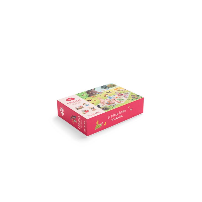 Jucarii, Copii si Bebe - Jucarii si jocuri - Jocuri si puzzle - Puzzle - 4 puzzle-uri anotimpuri, Moulin Roty - Infinity.ro