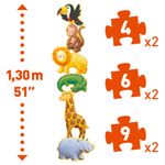 Jucarii, Copii si Bebe - Jucarii si jocuri - Jocuri si puzzle - Puzzle - Puzzle progresiv Animale salbatice, Djeco - Infinity.ro