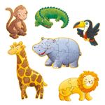 Jucarii, Copii si Bebe - Jucarii si jocuri - Jocuri si puzzle - Puzzle - Puzzle progresiv Animale salbatice, Djeco - Infinity.ro