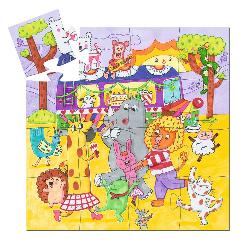 Jucarii, Copii si Bebe - Jucarii si jocuri - Jocuri si puzzle - Puzzle - Puzzle Autobuzul copilariei, Djeco - Infinity.ro