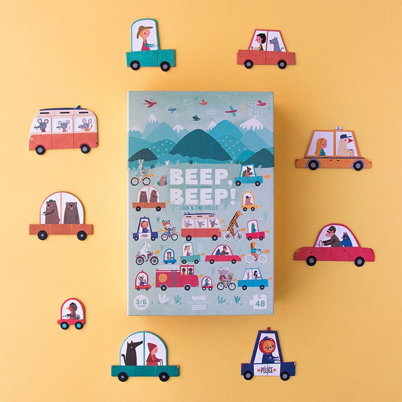 Jucarii, Copii si Bebe - Jucarii si jocuri - Jocuri si puzzle - Puzzle - Puzzle gigant Beep Beep! Londji - Infinity.ro