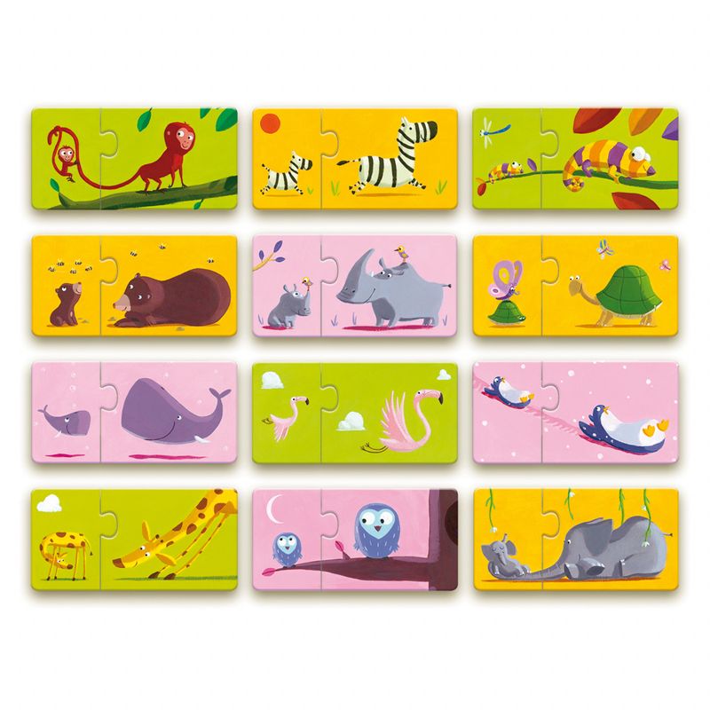 Jucarii, Copii si Bebe - Jucarii si jocuri - Jocuri si puzzle - Puzzle - Puzzle duo Mama si puiul, Djeco - Infinity.ro