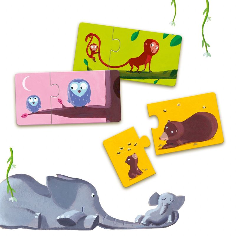 Jucarii, Copii si Bebe - Jucarii si jocuri - Jocuri si puzzle - Puzzle - Puzzle duo Mama si puiul, Djeco - Infinity.ro