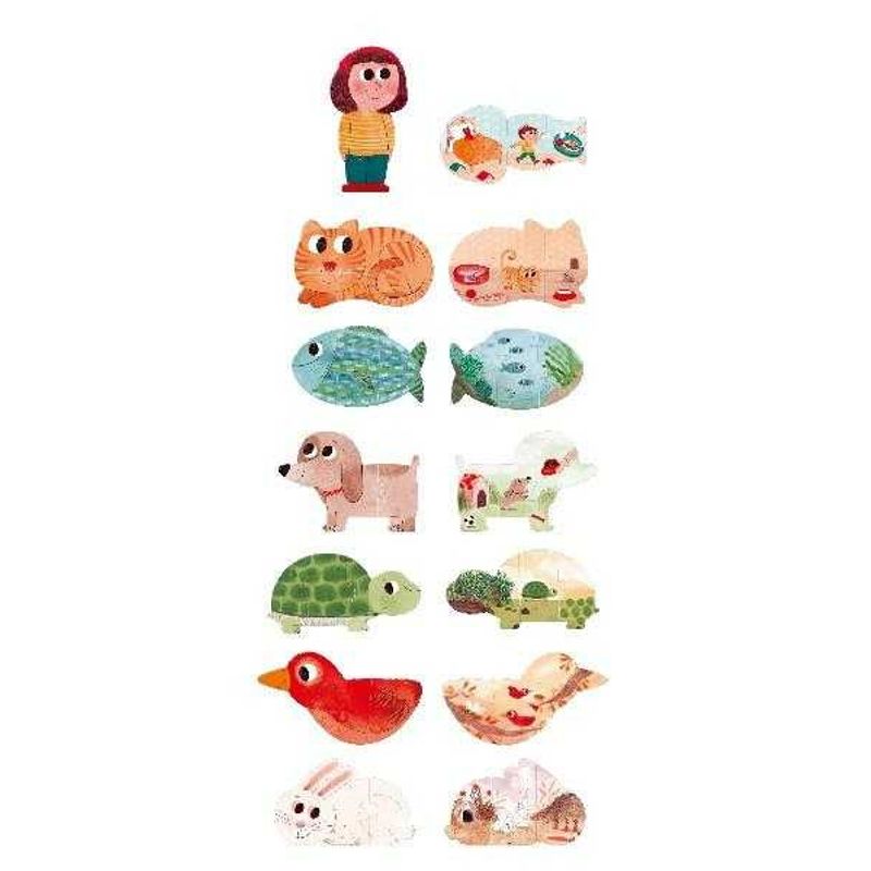 Jucarii, Copii si Bebe - Jucarii si jocuri - Jocuri si puzzle - Puzzle - Puzzle reversibil Animale de companie, Londji - Infinity.ro