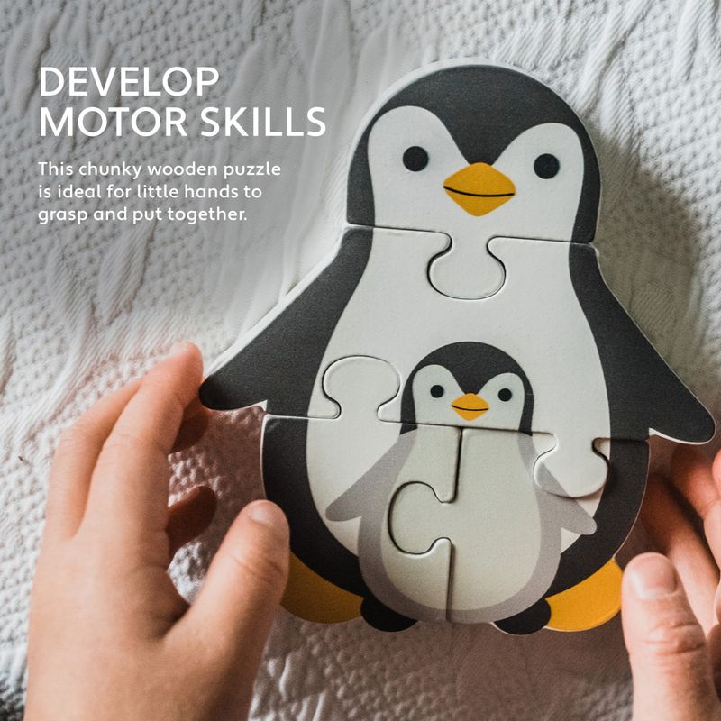 Jucarii, Copii si Bebe - Jucarii si jocuri - Jocuri si puzzle - Puzzle - Puzzle Pinguin din lemn, Orange Tree Toys - Infinity.ro