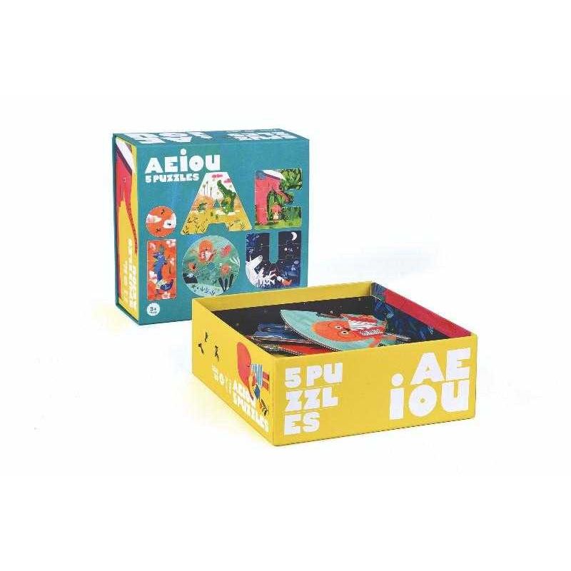 Jucarii, Copii si Bebe - Jucarii si jocuri - Jocuri si puzzle - Puzzle - Puzzle progresiv vocale AEIOU, Londji - Infinity.ro