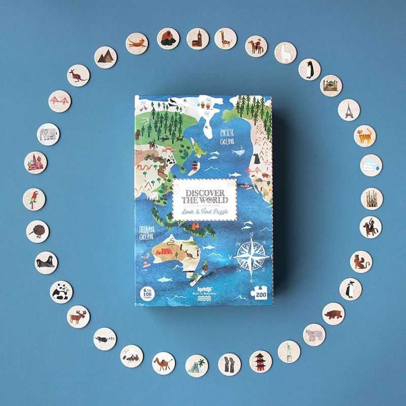 Jucarii, Copii si Bebe - Jucarii si jocuri - Jocuri si puzzle - Puzzle - Puzzle Descopera lumea, Londji - Infinity.ro