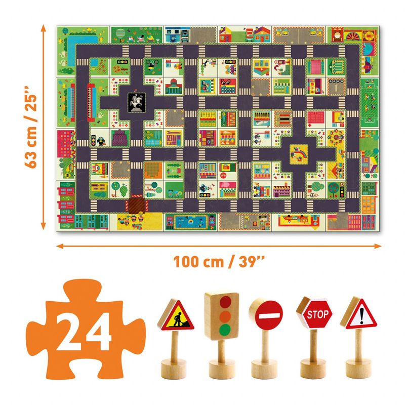 Jucarii, Copii si Bebe - Jucarii si jocuri - Jocuri si puzzle - Puzzle - Puzzle Pop to play Orasul, Djeco - Infinity.ro