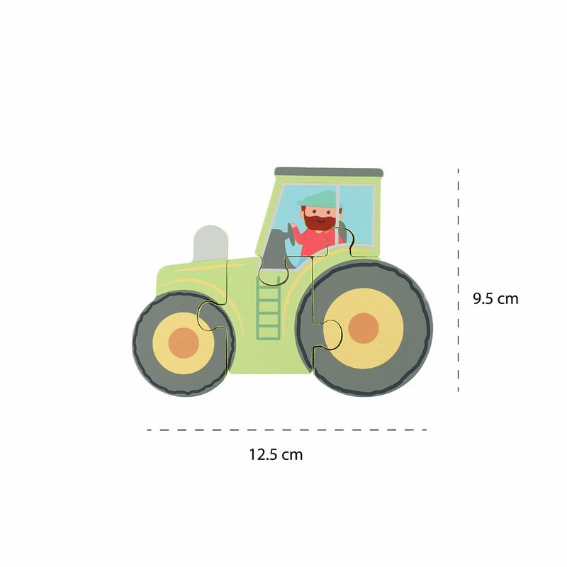 Jucarii, Copii si Bebe - Jucarii si jocuri - Jocuri si puzzle - Puzzle - Puzzle tractor din lemn, Orange Tree Toys - Infinity.ro