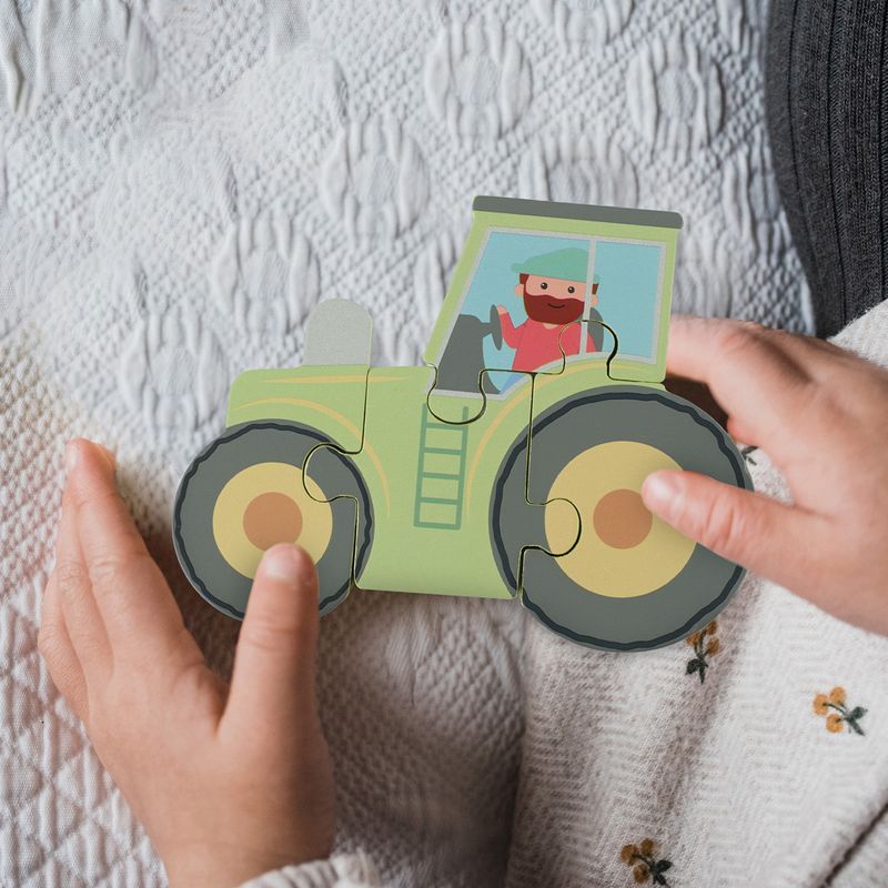 Jucarii, Copii si Bebe - Jucarii si jocuri - Jocuri si puzzle - Puzzle - Puzzle tractor din lemn, Orange Tree Toys - Infinity.ro