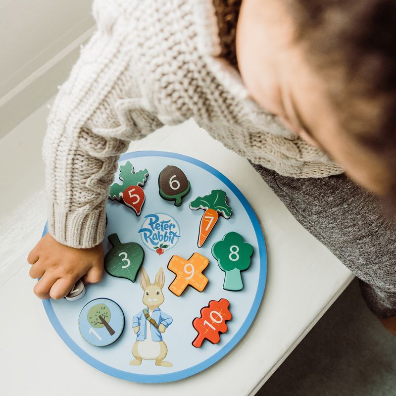 Jucarii, Copii si Bebe - Jucarii si jocuri - Jocuri si puzzle - Puzzle - Puzzle Peter Rabbit™ cu numere, Orange Tree Toys - Infinity.ro