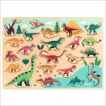 Jucarii, Copii si Bebe - Jucarii si jocuri - Jocuri si puzzle - Puzzle - Puzzle lemn Dinozauri, Djeco - Infinity.ro