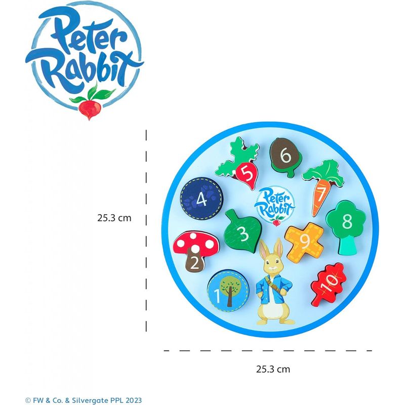Jucarii, Copii si Bebe - Jucarii si jocuri - Jocuri si puzzle - Puzzle - Puzzle Peter Rabbit™ cu numere, Orange Tree Toys - Infinity.ro