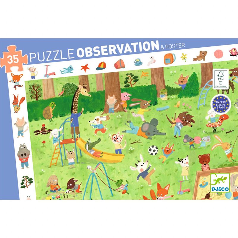 Jucarii, Copii si Bebe - Jucarii si jocuri - Jocuri si puzzle - Puzzle - Puzzle observatie Gradina micilor prieteni, Djeco - Infinity.ro