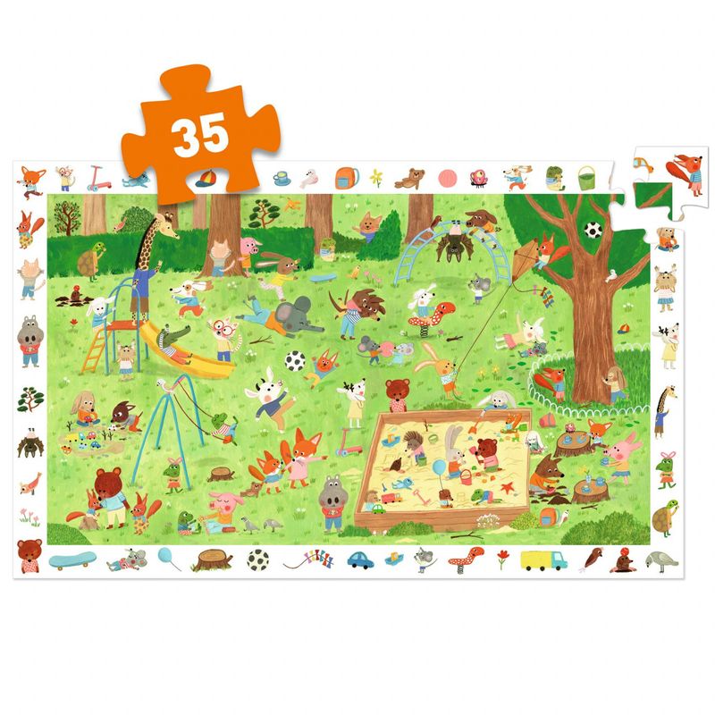 Jucarii, Copii si Bebe - Jucarii si jocuri - Jocuri si puzzle - Puzzle - Puzzle observatie Gradina micilor prieteni, Djeco - Infinity.ro