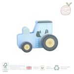 Jucarii, Copii si Bebe - Jucarii si jocuri - Jucarii bebelusi - Jucarii de tras/impins - Jucarie de impins Tractor albastru din lemn, Orange Tree Toys - Infinity.ro