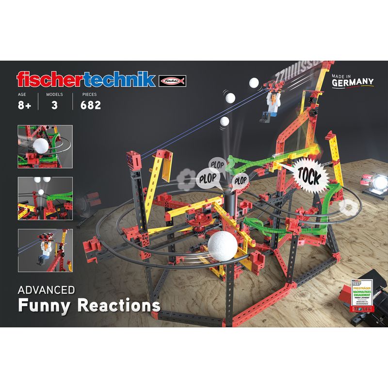 Jucarii, Copii si Bebe - Jucarii si jocuri - Jucarii & jocuri educative - Jocuri si jucarii educative - Kit STEM Circuite XL de reactii in lant traznite, Fischertechnik - Infinity.ro