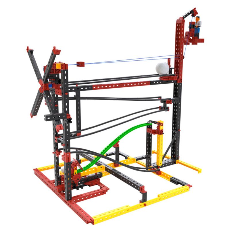 Jucarii, Copii si Bebe - Jucarii si jocuri - Jucarii & jocuri educative - Jocuri si jucarii educative - Kit STEM Circuite XL de reactii in lant traznite, Fischertechnik - Infinity.ro
