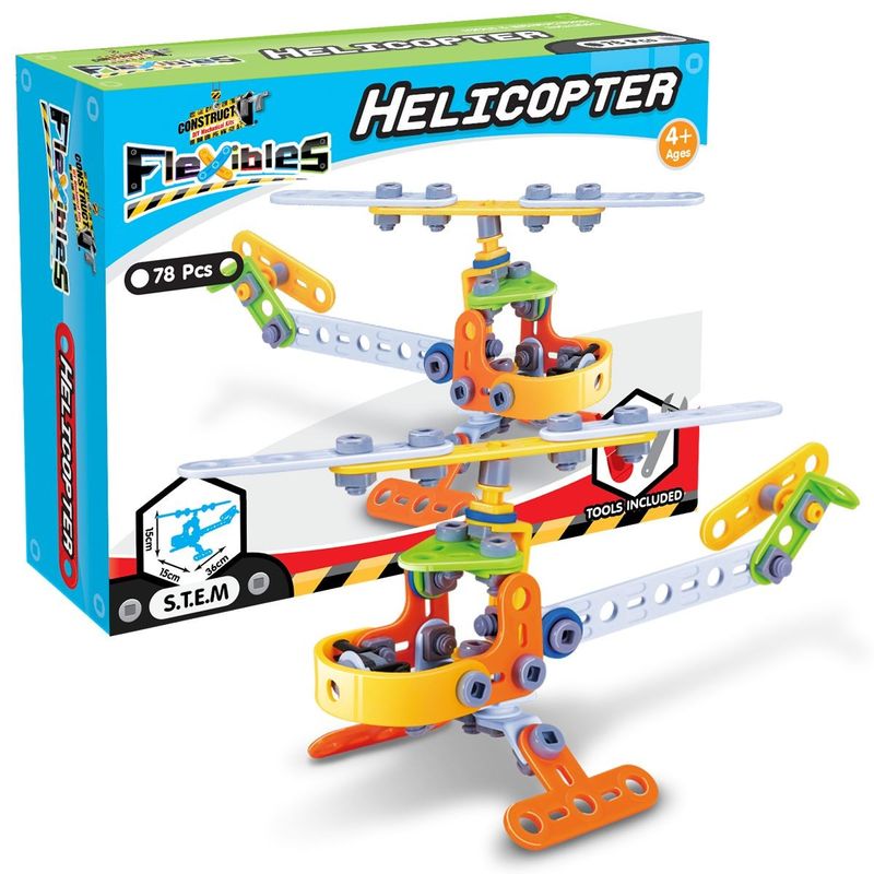 Jucarii, Copii si Bebe - Jucarii si jocuri - Jucarii & jocuri educative - Jocuri de memorie si inteligenta - Kit STEM Flexible Elicopter - Infinity.ro