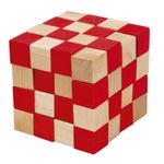 Jucarii, Copii si Bebe - Jucarii si jocuri - Jucarii & jocuri educative - Jocuri de memorie si inteligenta - Joc logic IQ 3D Puzzle rosu&natural Anaconda, Fridolin - Infinity.ro
