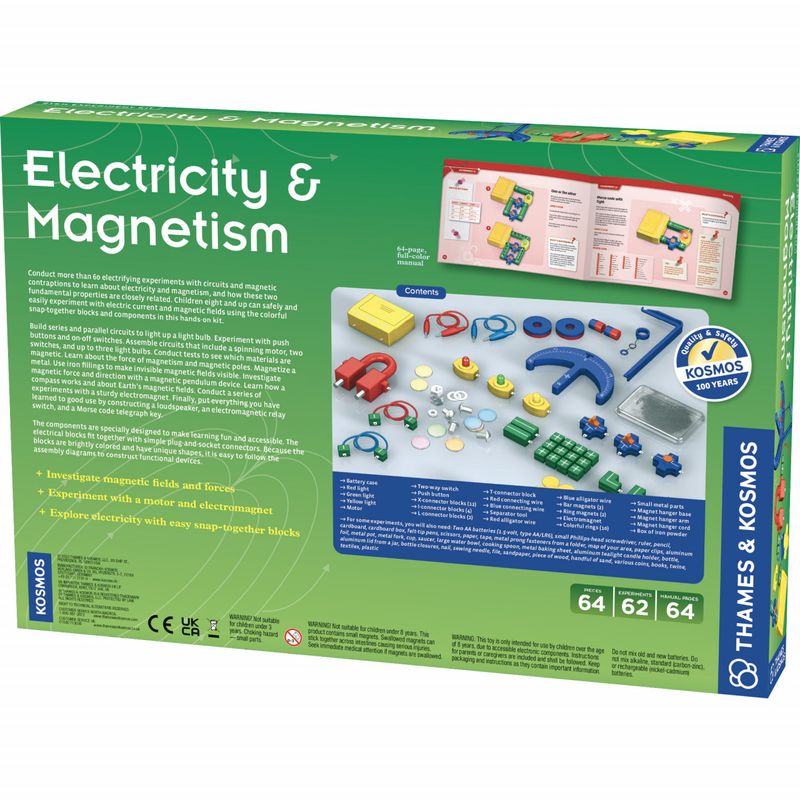 Jucarii, Copii si Bebe - Jucarii si jocuri - Jucarii & jocuri educative - Jocuri si jucarii educative - Kit STEM Electricitate si forta magnetica, Thames & Kosmos - Infinity.ro