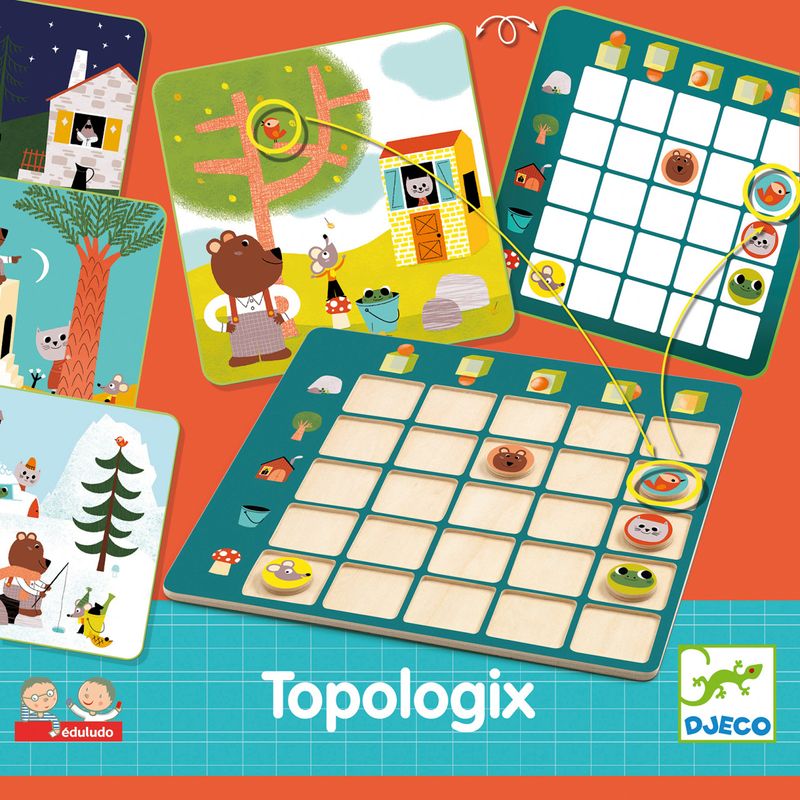 Jucarii, Copii si Bebe - Jucarii si jocuri - Jucarii & jocuri educative - Jocuri de memorie si inteligenta - Joc de logica Eduludo Topologix, Djeco - Infinity.ro