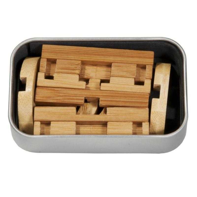 Jucarii, Copii si Bebe - Jucarii si jocuri - Jucarii & jocuri educative - Jocuri de memorie si inteligenta - Joc logic IQ 3D Puzzle in cutie metalica Double disck, Fridolin - Infinity.ro