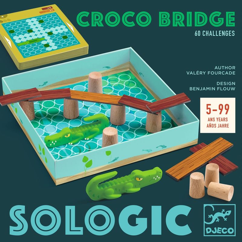 Jucarii, Copii si Bebe - Jucarii si jocuri - Jucarii & jocuri educative - Jocuri de memorie si inteligenta - Joc de logica Podul crocodilului, Djeco - Infinity.ro