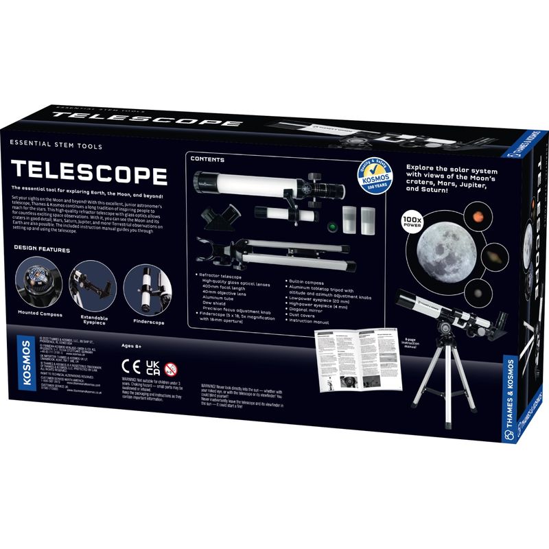 Jucarii, Copii si Bebe - Jucarii si jocuri - Jucarii & jocuri educative - Jocuri si jucarii educative - Kit STEM Telescop 100x, Thames & Kosmos - Infinity.ro