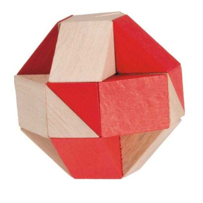 Jucarii, Copii si Bebe - Jucarii si jocuri - Jucarii & jocuri educative - Jocuri de memorie si inteligenta - Joc logic IQ 3D Puzzle Sarpe natur-rosu, Fridolin - Infinity.ro
