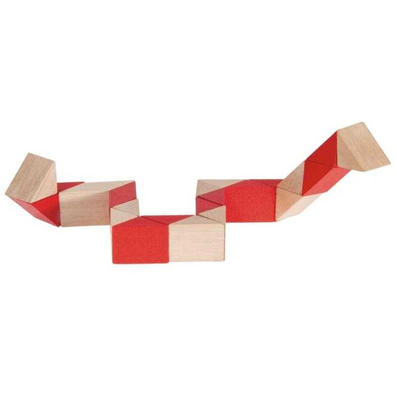 Jucarii, Copii si Bebe - Jucarii si jocuri - Jucarii & jocuri educative - Jocuri de memorie si inteligenta - Joc logic IQ 3D Puzzle Sarpe natur-rosu, Fridolin - Infinity.ro