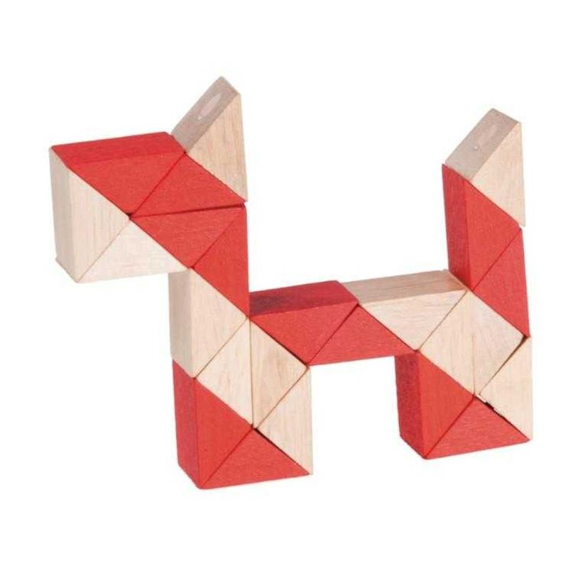 Jucarii, Copii si Bebe - Jucarii si jocuri - Jucarii & jocuri educative - Jocuri de memorie si inteligenta - Joc logic IQ 3D Puzzle Sarpe natur-rosu, Fridolin - Infinity.ro