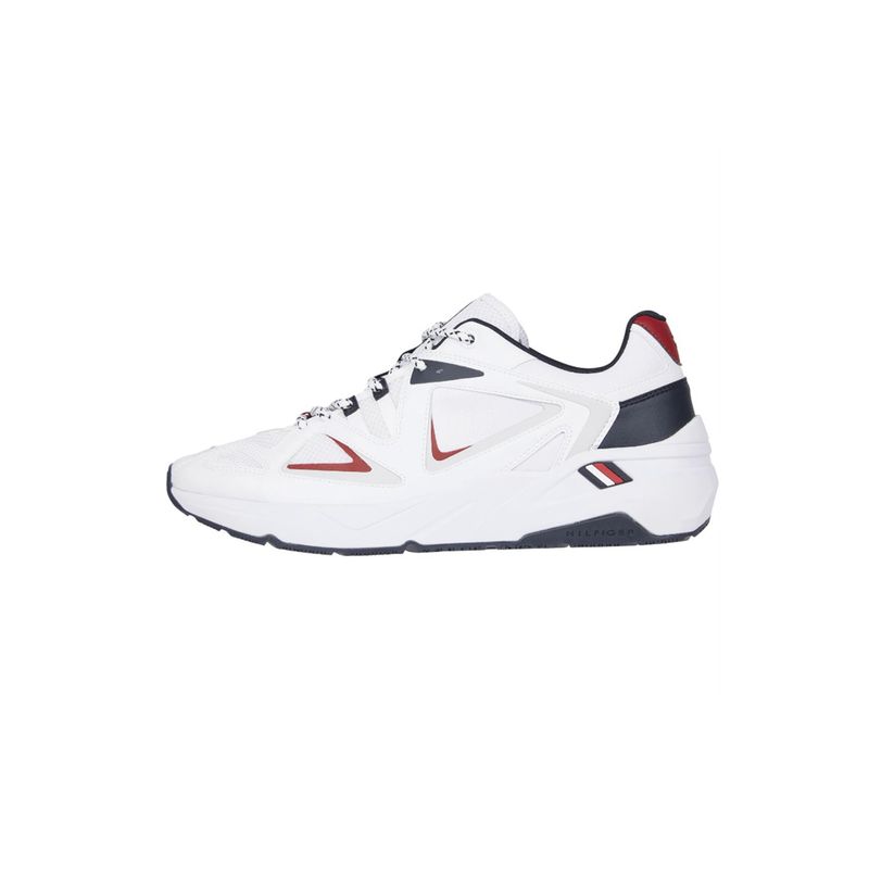 Fashion, accesorii si bijuterii - Barbati - Incaltaminte barbati - Sneakers si tenisi barbati - Pantofi sport Tommy Hilfiger Zapatillas Tech Runner Mix FM0FM04075, 43 EU, Alb - Infinity.ro