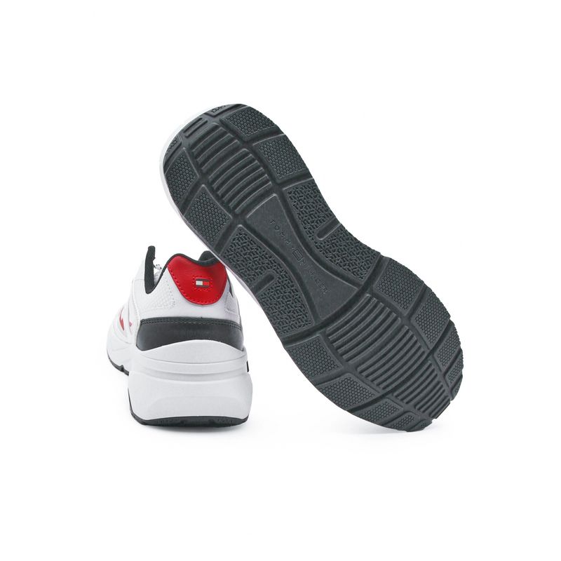 Fashion, accesorii si bijuterii - Barbati - Incaltaminte barbati - Sneakers si tenisi barbati - Pantofi sport Tommy Hilfiger Zapatillas Tech Runner Mix FM0FM04075, 43 EU, Alb - Infinity.ro