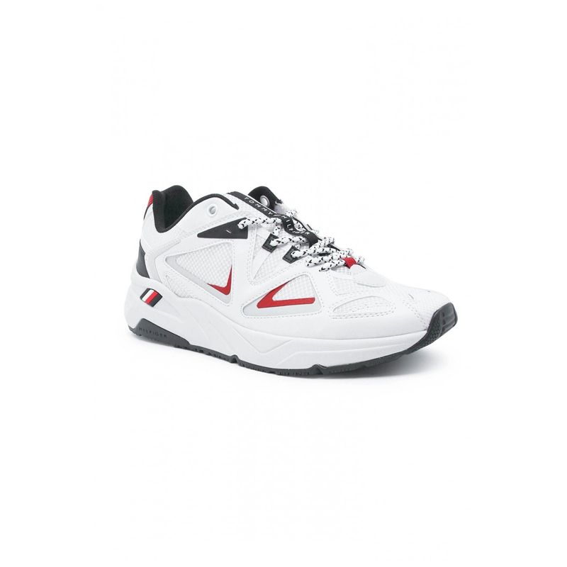 Fashion, accesorii si bijuterii - Barbati - Incaltaminte barbati - Sneakers si tenisi barbati - Pantofi sport Tommy Hilfiger Zapatillas Tech Runner Mix FM0FM04075, 44 EU, Alb - Infinity.ro