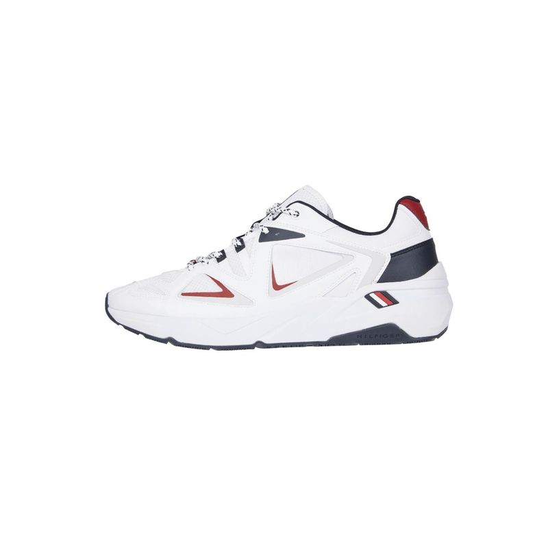 Fashion, accesorii si bijuterii - Barbati - Incaltaminte barbati - Sneakers si tenisi barbati - Pantofi sport Tommy Hilfiger Zapatillas Tech Runner Mix FM0FM04075, 44 EU, Alb - Infinity.ro
