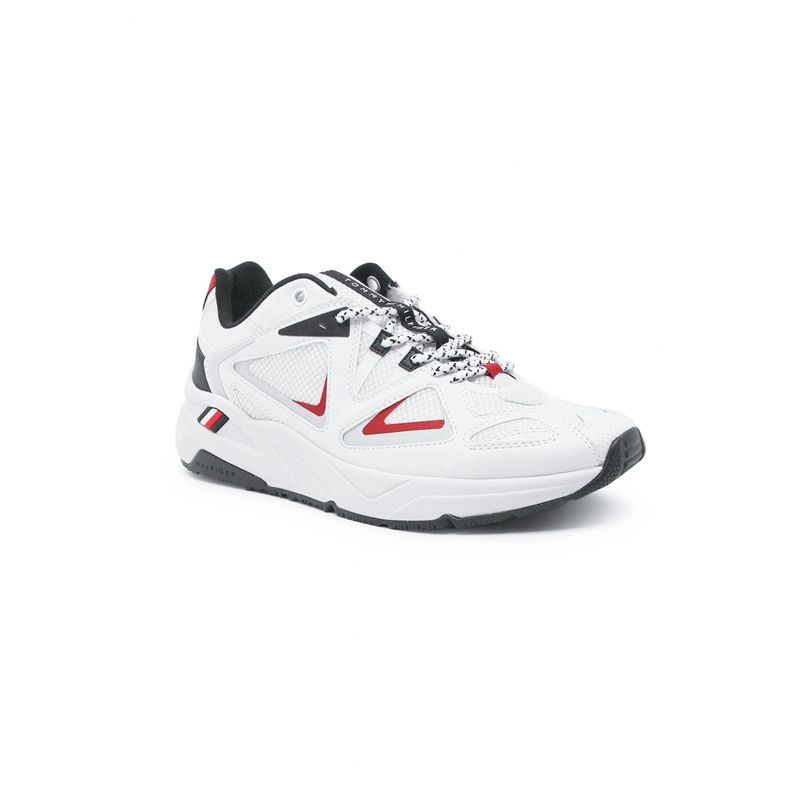 Fashion, accesorii si bijuterii - Barbati - Incaltaminte barbati - Sneakers si tenisi barbati - Pantofi sport Tommy Hilfiger Zapatillas Tech Runner Mix FM0FM04075, 43 EU, Alb - Infinity.ro