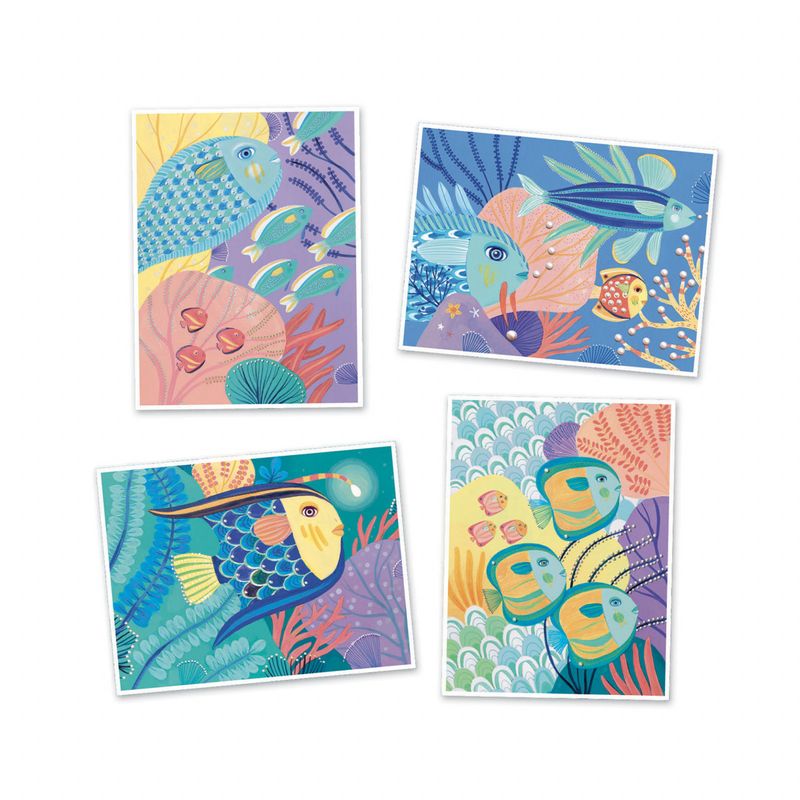 Jucarii, Copii si Bebe - Jucarii si jocuri - Jucarii & jocuri educative - Seturi de artizanat - Atelier creativ de desenat Sub apa, Djeco - Infinity.ro