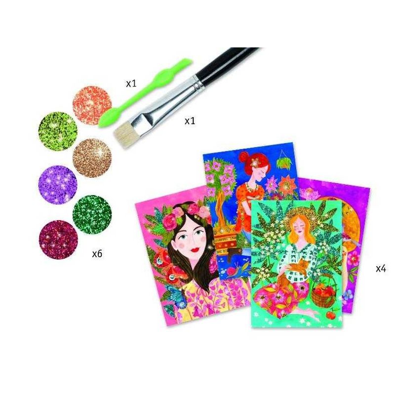 Jucarii, Copii si Bebe - Jucarii si jocuri - Jucarii & jocuri educative - Seturi de artizanat - Atelier creativ cu sclipici Parfumul florilor, Djeco - Infinity.ro