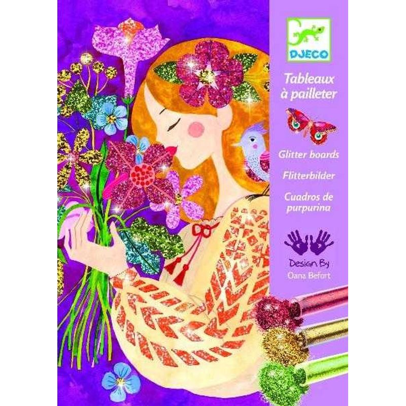 Jucarii, Copii si Bebe - Jucarii si jocuri - Jucarii & jocuri educative - Seturi de artizanat - Atelier creativ cu sclipici Parfumul florilor, Djeco - Infinity.ro