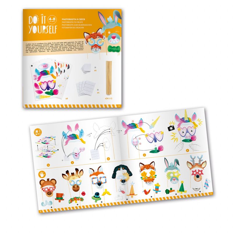Jucarii, Copii si Bebe - Jucarii si jocuri - Jucarii & jocuri educative - Seturi de artizanat - Joc creativ DIY Masti de petrecere, Djeco - Infinity.ro