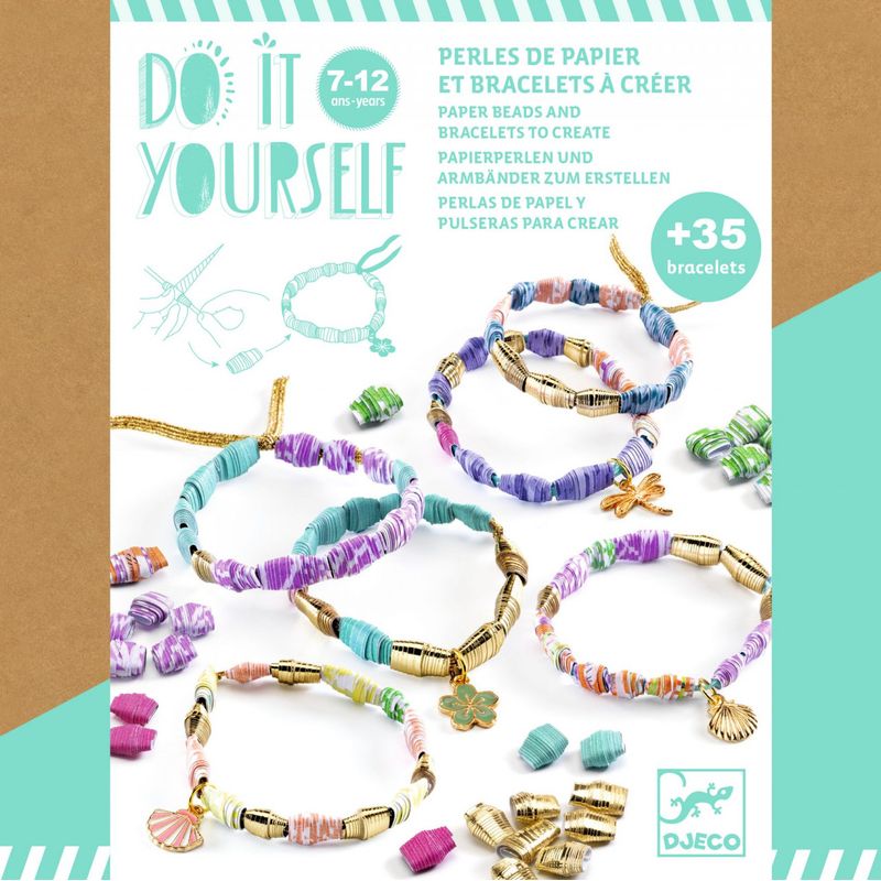 Jucarii, Copii si Bebe - Jucarii si jocuri - Jucarii & jocuri educative - Seturi de artizanat - Joc creativ DIY bratari Elegant si auriu, Djeco - Infinity.ro