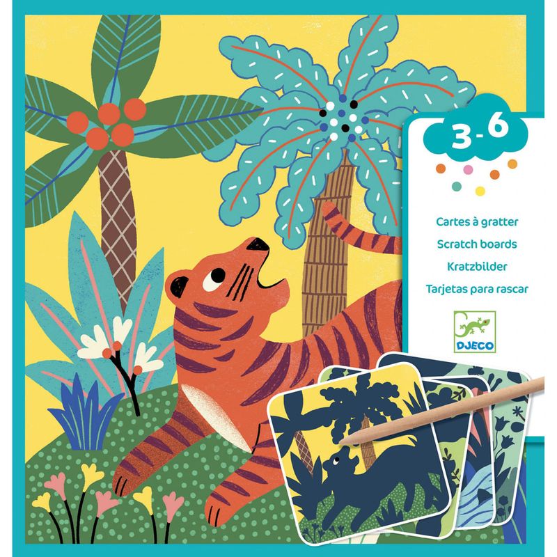 Jucarii, Copii si Bebe - Jucarii si jocuri - Jucarii & jocuri educative - Seturi de artizanat - Joc creativ de razuit Animale mari pentru cei mici, Djeco - Infinity.ro